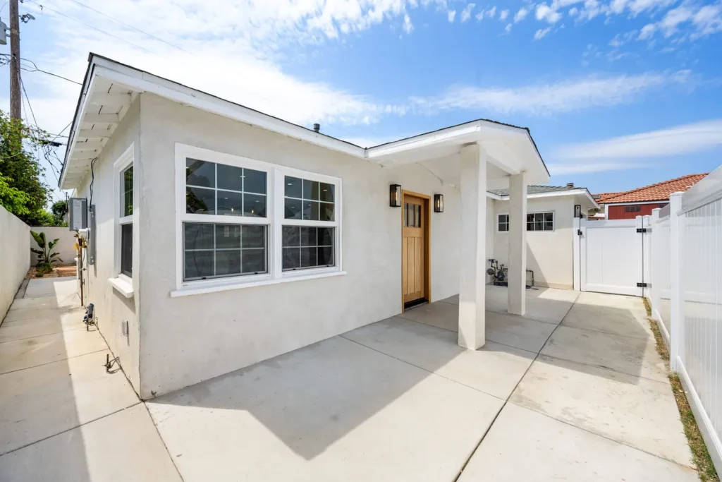 Pressure washed house in orange county