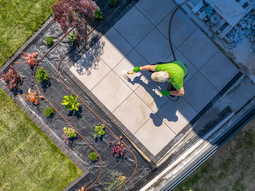 pressure washing patio