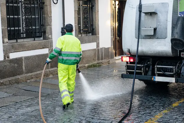 santa ana city soiled sidewalk cleaning with pressure washing