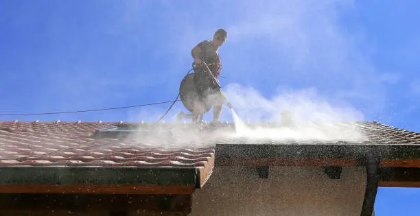 After wash applying special product to protect roof